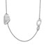 Sterling Silver RP Brushed Necklace - 32 in.