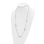 Sterling Silver RP Brushed Necklace - 32 in.