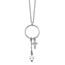 Sterling Silver RP CZ Cross w/1.5 in ext. Necklace - 16 in.