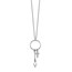 Sterling Silver RP CZ Cross w/1.5 in ext. Necklace - 16 in.