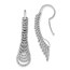Sterling Silver RP D/C Dangle Earrings - 35.5 mm