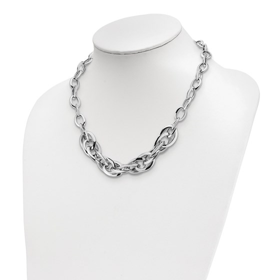 Buy Sterling Silver RP Fancy Link Necklace - 18 in. | APMEX