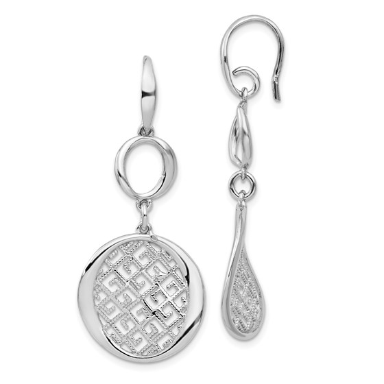 Sterling Silver RP Filigree Dangle Earrings - 56.7 mm Sterling Silver RP Filigree Dangle Earrings - 56.7 mm