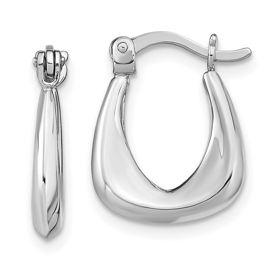 Sterling Silver RP Huggie Earrings - 15.75 mm