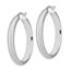 Sterling Silver RP Matte Textured Hoop Earrings - 36.72 mm
