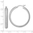 Sterling Silver RP Matte Textured Hoop Earrings - 36.72 mm