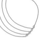 Sterling Silver RP Multi-strand Necklace - 17 in.