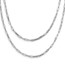 Sterling Silver RP Multi-strand w/ 2in Necklace - 18 in.