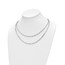 Sterling Silver RP Multi-strand w/ 2in Necklace - 18 in.