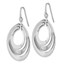 Sterling Silver RP Polished and Brushed Dangle Earring - 50.6 mm