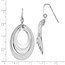 Sterling Silver RP Polished and Brushed Dangle Earring - 50.6 mm