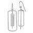 Sterling Silver RP Polished & Brushed Dangle Earrings - 53.7 mm