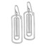 Sterling Silver RP Polished & Brushed Dangle Earrings - 53.7 mm