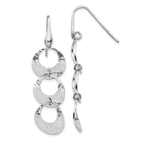 Sterling Silver RP Polished D/C Dangle Earrings - 51 mm Sterling Silver RP Polished D/C Dangle Earrings - 51 mm