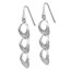 Sterling Silver RP Polished D/C Dangle Earrings - 51 mm