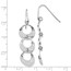 Sterling Silver RP Polished D/C Dangle Earrings - 51 mm