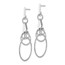 Sterling Silver RP Polished D/C Post Dangle Earrings - 52.5 mm