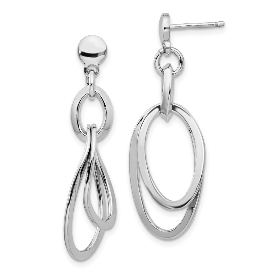 Sterling Silver RP Polished Dangle Earrings - 38.02 mm