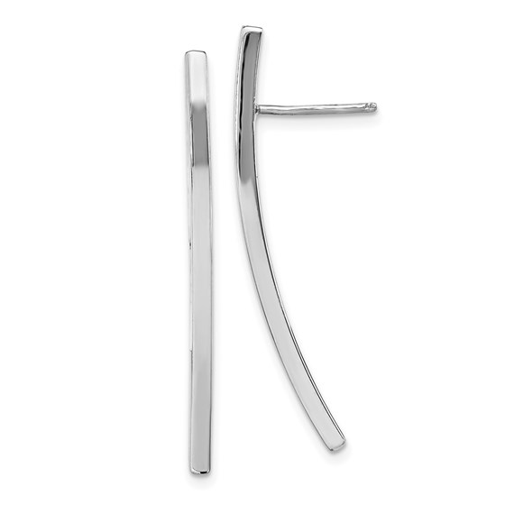 Sterling Silver RP Polished Post Dangle Earrings - 39.75 mm Sterling Silver RP Polished Post Dangle Earrings - 39.75 mm
