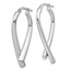 Sterling Silver RP Polished Post Dangle Earrings - 40 mm