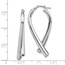 Sterling Silver RP Polished Post Dangle Earrings - 40 mm