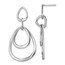 Sterling Silver RP Polished Post Dangle Earrings - 42 mm
