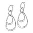 Sterling Silver RP Polished Post Dangle Earrings - 42 mm