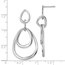 Sterling Silver RP Polished Post Dangle Earrings - 42 mm