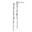 Sterling Silver RP Polished Post Dangle Earrings - 50 mm