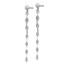 Sterling Silver RP Polished Post Dangle Earrings - 50 mm