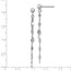 Sterling Silver RP Polished Post Dangle Earrings - 50 mm
