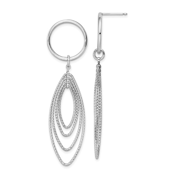 Sterling Silver RP Post Dangle Earrings - 63.6 mm Sterling Silver RP Post Dangle Earrings - 63.6 mm