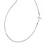 Sterling Silver RP Small Sideways Curved Cross Necklace - 14 in.