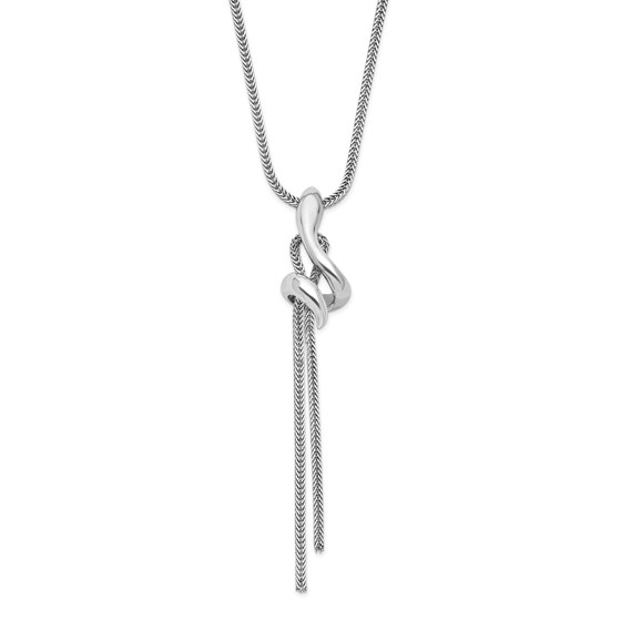 Sterling Silver RP Snake w/ 2in ext. Necklace - 18 in. Sterling Silver RP Snake w/ 2in ext. Necklace - 18 in.