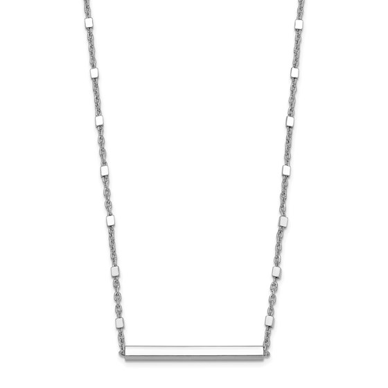 Sterling Silver RP w/ 1.25in ext. Necklace - 15.5 in. Sterling Silver RP w/ 1.25in ext. Necklace - 15.5 in.