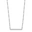 Sterling Silver RP w/ 1.25in ext. Necklace - 15.5 in.
