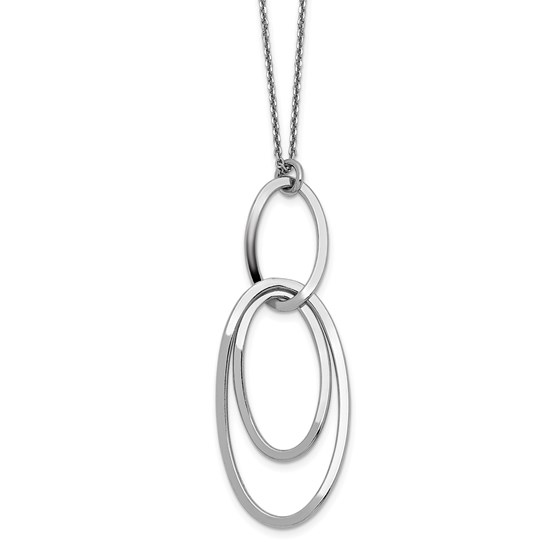 Sterling Silver RP w/1.5in ext. Necklace - 16 in.
