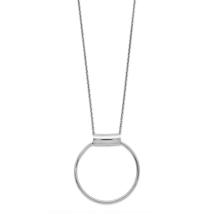 Sterling Silver RP w/1in ext Necklace - 18 in.