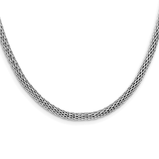 Sterling Silver RP w/ 2in ext Choker Necklace - 17 in.