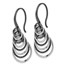 Sterling Silver Ruthenium-plated Laser Textured Earrings - 43 mm