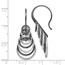 Sterling Silver Ruthenium-plated Laser Textured Earrings - 43 mm