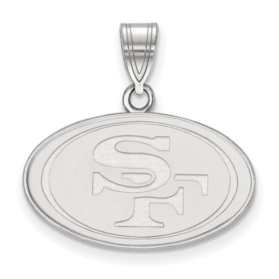 Sterling Silver San Francisco 49ers Medium Pendant Sterling Silver San Francisco 49ers Medium Pendant