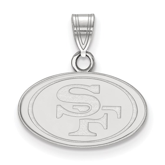 Sterling Silver San Francisco 49ers Small Pendant Sterling Silver San Francisco 49ers Small Pendant