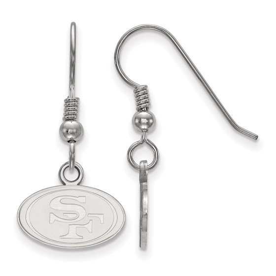 Sterling Silver San Francisco 49ers XS Dangle Earring Wire Sterling Silver San Francisco 49ers XS Dangle Earring Wire