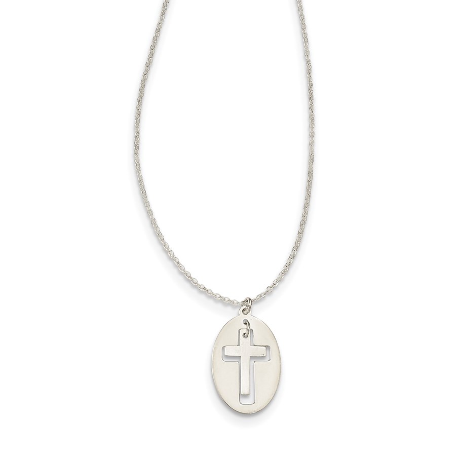 Petite latin cross necklace Clearance