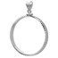 Sterling Silver Screw Top Diamond Cut Coin Bezel - 38 mm