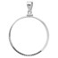 Sterling Silver Screw Top Diamond Cut Coin Bezel - 38 mm