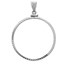 Sterling Silver Screw Top Diamond Cut Coin Bezel - 39.4 mm