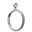 Sterling Silver Screw Top Plain Coin Bezel - 39 mm
