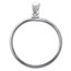 Sterling Silver Screw Top Plain Coin Bezel - 39 mm
